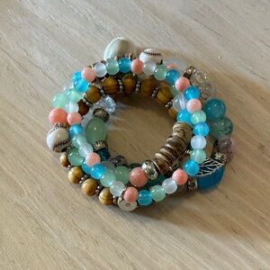 Elegant Multicolor Beaded Bracelet Set